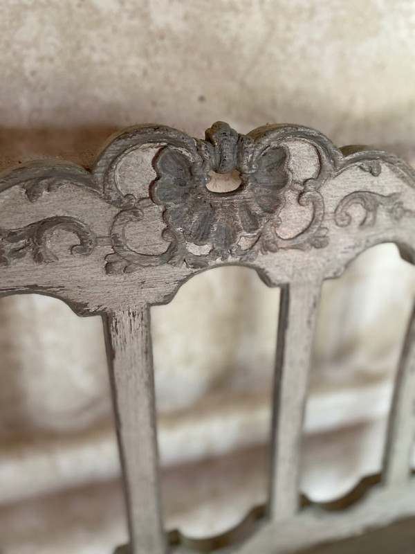 Liège Carved Bench 18th Century Polychrome