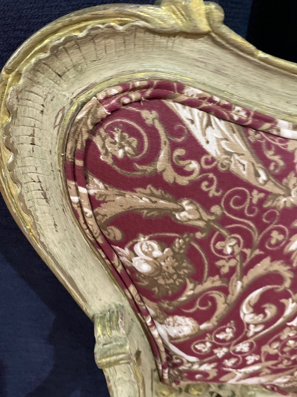 Louis XV Sofa 19th Century Patina With New Tapestries