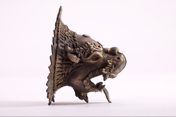 Bruciatore di incenso da parete Dragon Druk Dug Tibet Bhutan