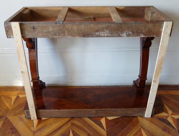 Empire Applique Console à Pieds Griffes In Mahagoni Attributed to Louis Alexandre Bellangé