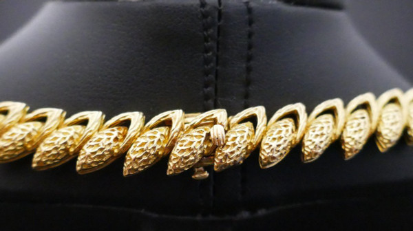 André VASSORT , Important Collier Diamants, Or Jaune Et Platine, Vers 1970.
