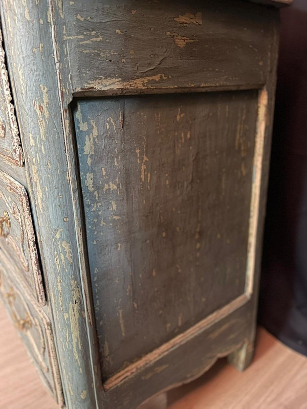 Commode Louis XV Patinée Datant 19e Siècle 3 Tiroirs