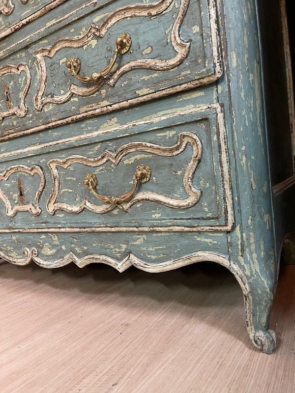 Commode Louis XV Patinée Datant 19e Siècle 3 Tiroirs