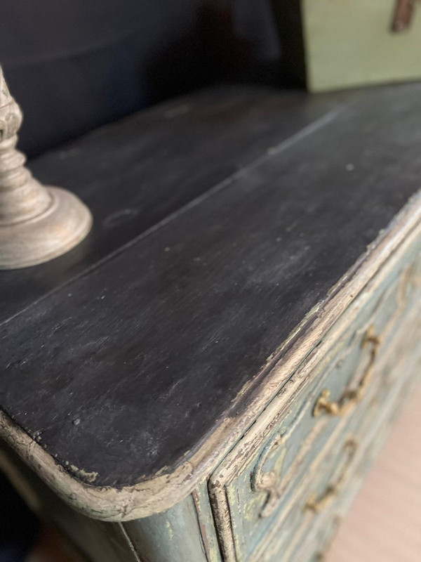 Commode Louis XV Patinée Datant 19e Siècle 3 Tiroirs