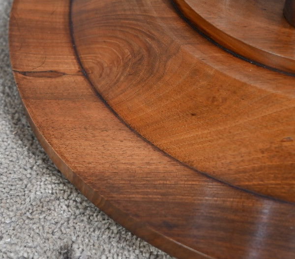 Bolster in Walnut and Chromed Metal, Art Deco – 1930