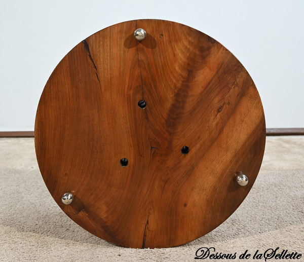 Bolster in Walnut and Chromed Metal, Art Deco – 1930
