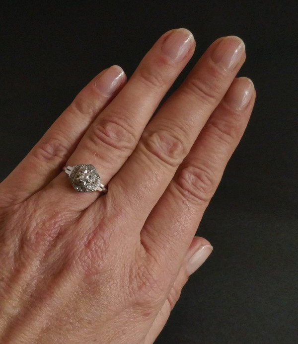 Bague Diamants, époque Art Déco.