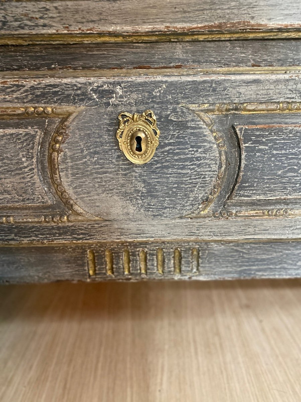 Commode Louis XVI D’époque 18e Siècle Patinée 3 Tiroirs