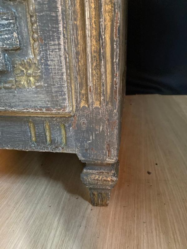 Commode Louis XVI D’époque 18e Siècle Patinée 3 Tiroirs