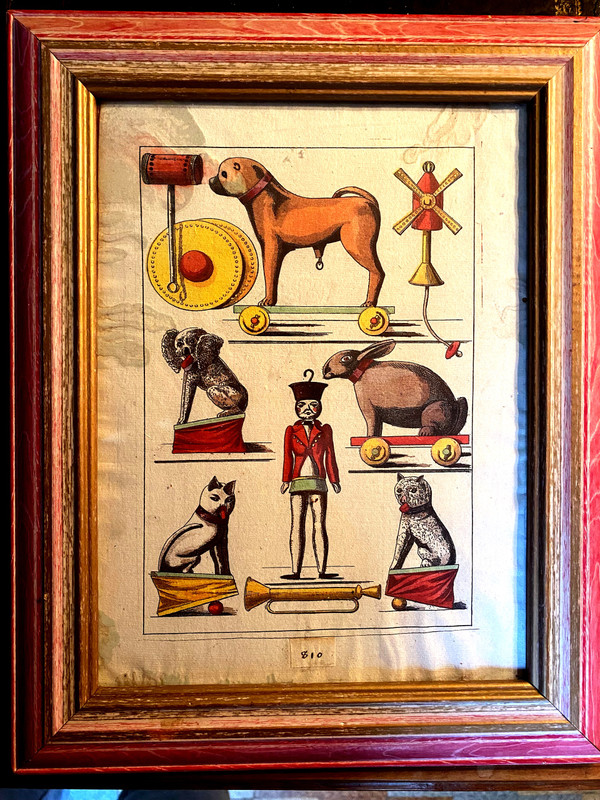 18th century colored catalog paper from toy dealer automata to draw