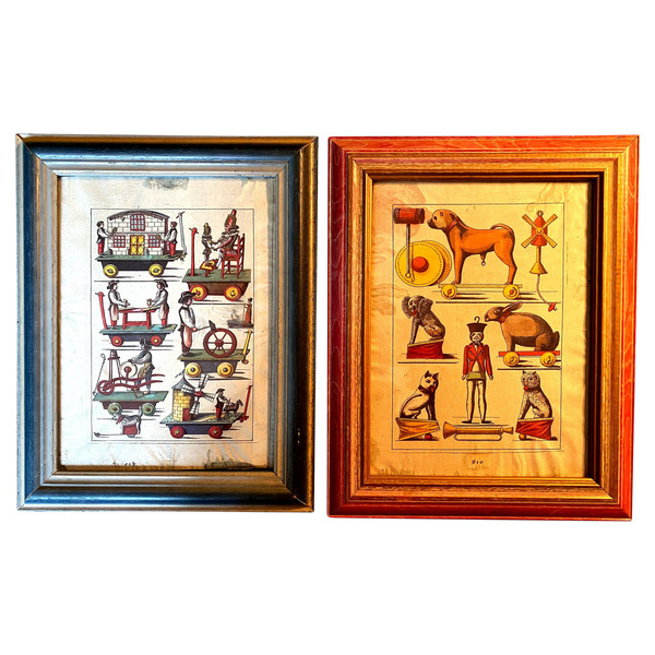 18th century colored catalog paper from toy dealer automata to draw