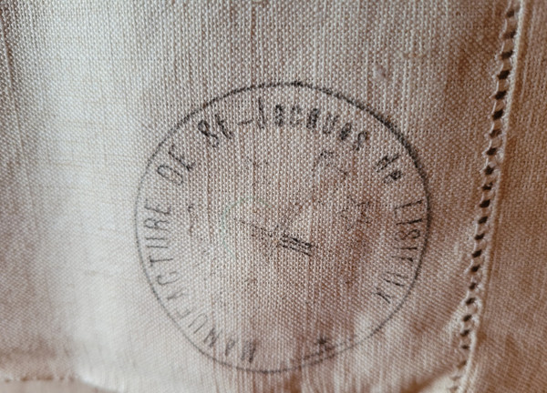 Coppia di lenzuola in lino o miste, fine '800 o inizio '900