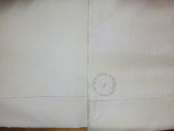 Coppia di lenzuola in lino o miste, fine '800 o inizio '900