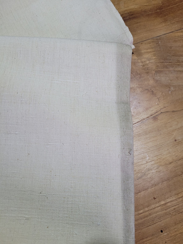 Coppia di lenzuola in lino o miste, fine '800 o inizio '900