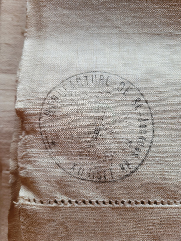 Coppia di lenzuola in lino o miste, fine '800 o inizio '900