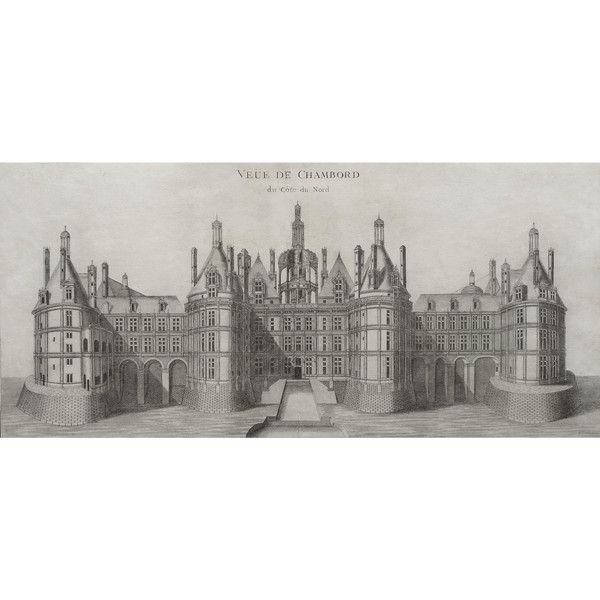 Château De Chambord Gravure Architecture 18ème