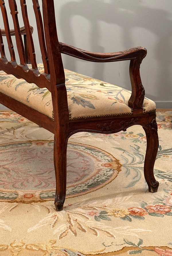 Panca in legno modellato e intagliato del periodo Regency, 1720 circa
