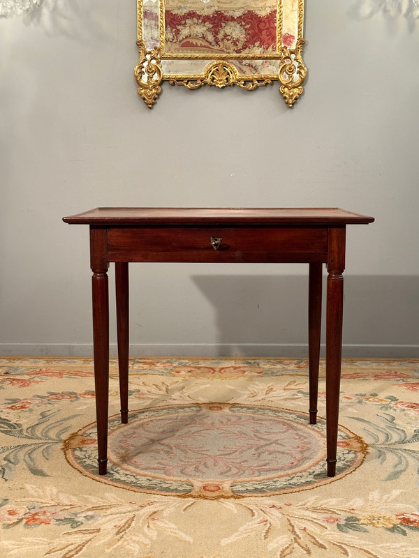 Cabaret Table In Mahogany Port Work From The 18th Century