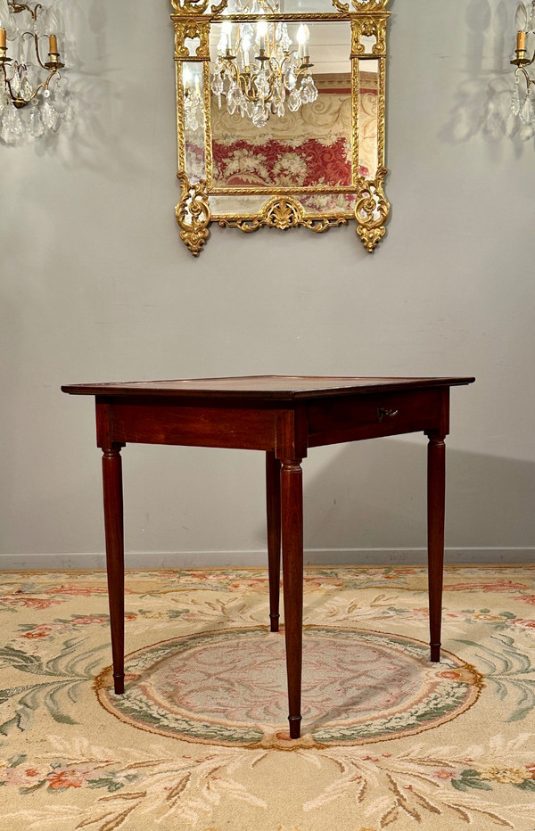 Cabaret Table In Mahogany Port Work From The 18th Century