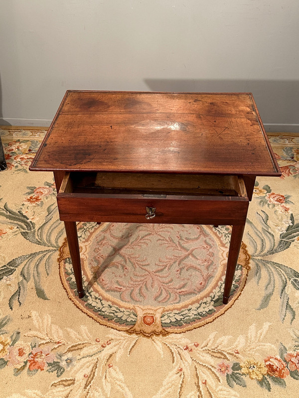 Cabaret Table In Mahogany Port Work From The 18th Century