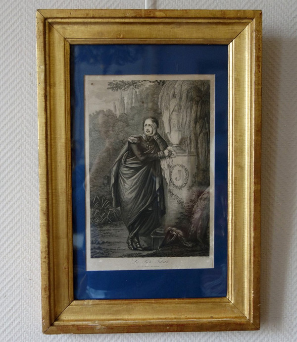 Le Prince Eugène De Beauharnais Pleurant Josephine, La Piété Familiale - Empire Engraving