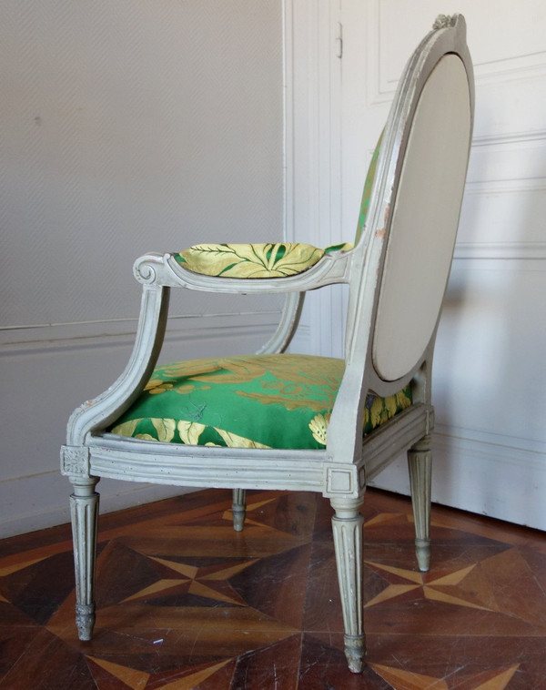 Pierre Brizard : Série De 6 Fauteuils à Chassis d'époque Louis XVI - Estampille