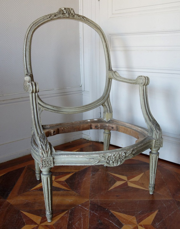Pierre Brizard : Série De 6 Fauteuils à Chassis d'époque Louis XVI - Estampille
