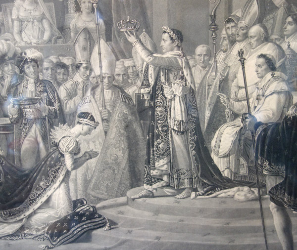 Large Empire Engraving: Le Sacre De Napoléon Empereur - 94.5 X 119cm