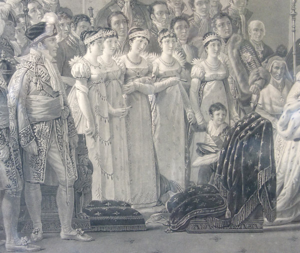 Large Empire Engraving: Le Sacre De Napoléon Empereur - 94.5 X 119cm