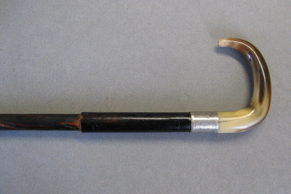 19th Century Horn Pommel Rifle Cane.