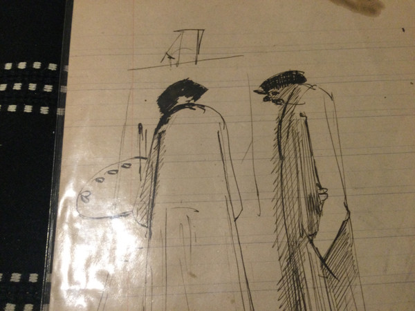 Drawing signed Francois LOMBARDI