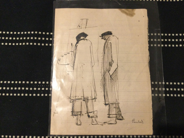 Drawing signed Francois LOMBARDI
