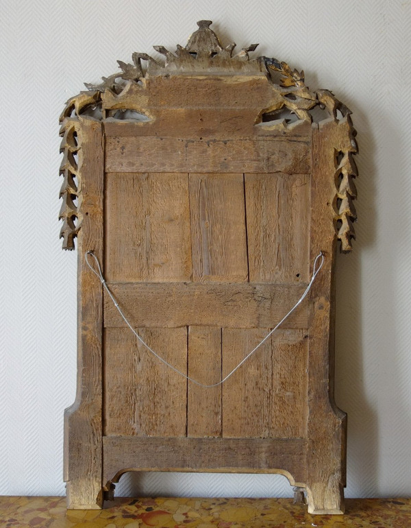 Grand Miroir Aux Attributs d'Hercule - Bois Sculpté Et Doré  - Epoque Louis XVI