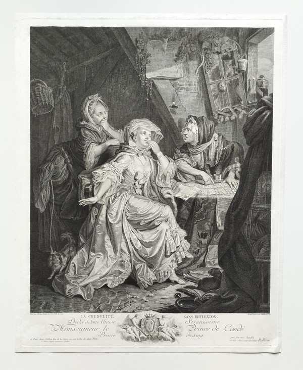 Scène De Genre Gravure 18ème Par Halbou d'Après Schenau 