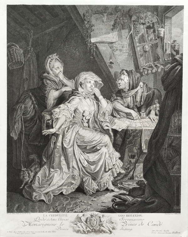 Scène De Genre Gravure 18ème Par Halbou d'Après Schenau 