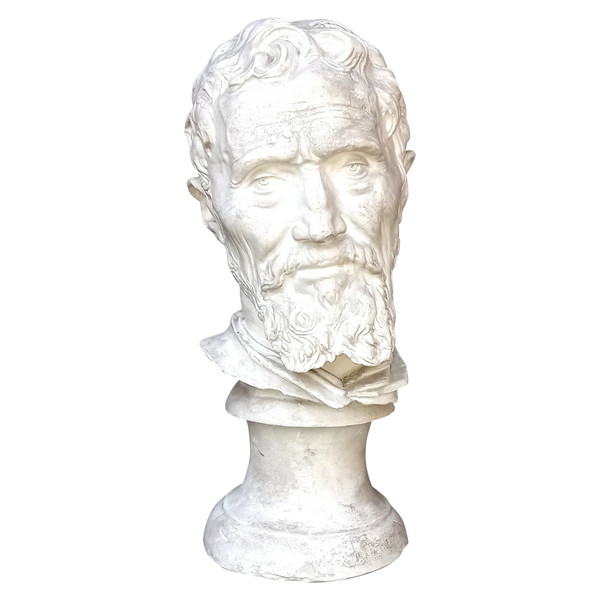 Michelangelo plaster bust Louvre workshop 20th century