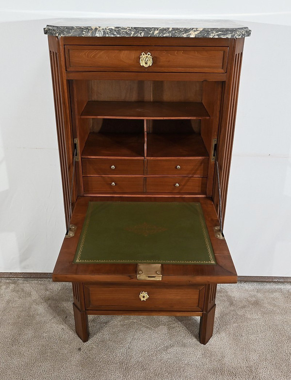 Petit Secrétaire Semainier Louis XVI Estampillé L.N. Malle, Faubourg Saint-Antoine – XVIIIe