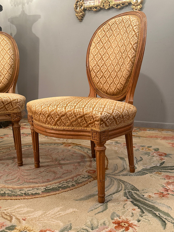 Georges Jacob, Suite Of Two Louis XVI Period Chairs Stamped 18th Century