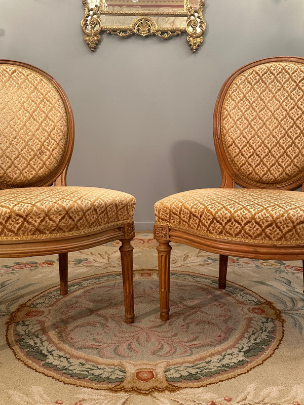 Georges Jacob, Suite Of Two Louis XVI Period Chairs Stamped 18th Century