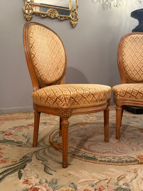 Georges Jacob, Suite Of Two Louis XVI Period Chairs Stamped 18th Century