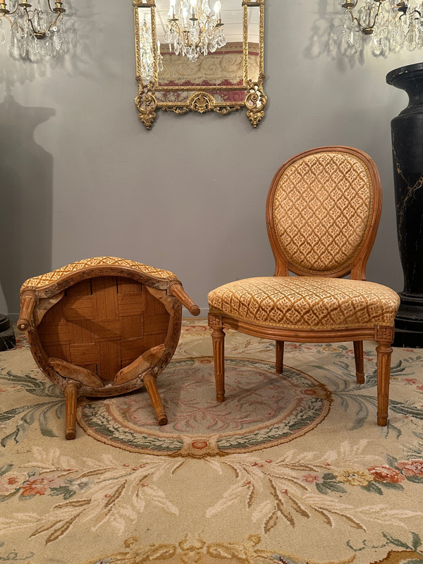 Georges Jacob, Suite Of Two Louis XVI Period Chairs Stamped 18th Century
