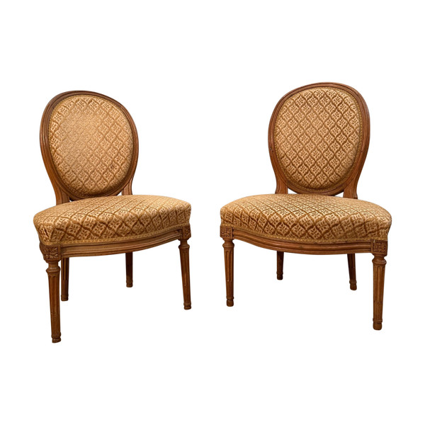 Georges Jacob, Suite Of Two Louis XVI Period Chairs Stamped 18th Century