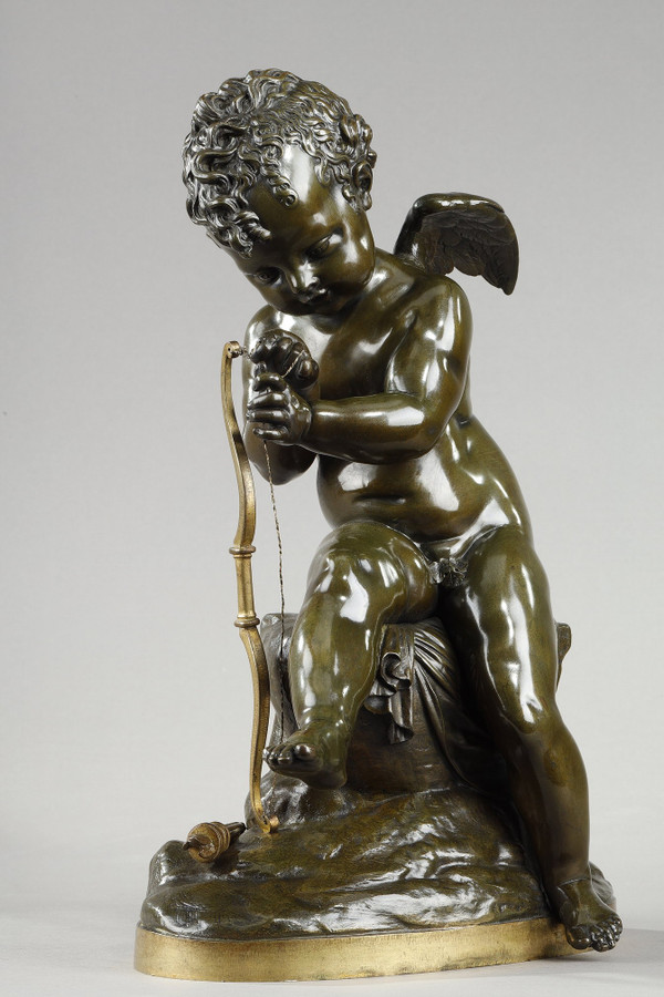 Bronzo di Cupido che tende l'arco dopo Lemire (1741-1827)