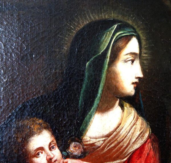 Ecole Française Du 17e Siècle, Le Repos Pendant La Fuite En Egypte - Sainte Famille 94,5x106cm