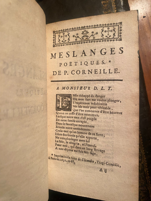  Rare complete set of 10 beautiful volumes with baroque bindings Works by P. Corneille. In Paris at Savoye 1758