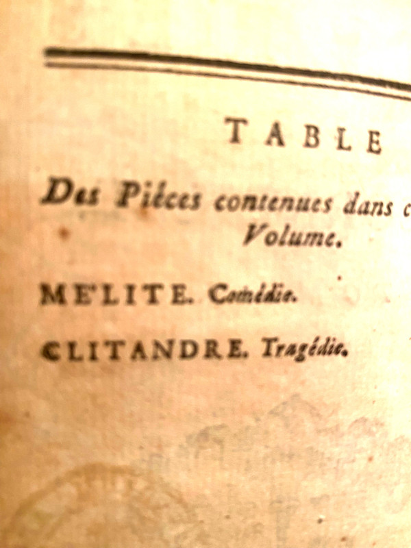  Rare complete set of 10 beautiful volumes with baroque bindings Works by P. Corneille. In Paris at Savoye 1758