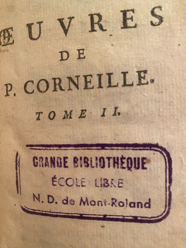  Rare complete set of 10 beautiful volumes with baroque bindings Works by P. Corneille. In Paris at Savoye 1758
