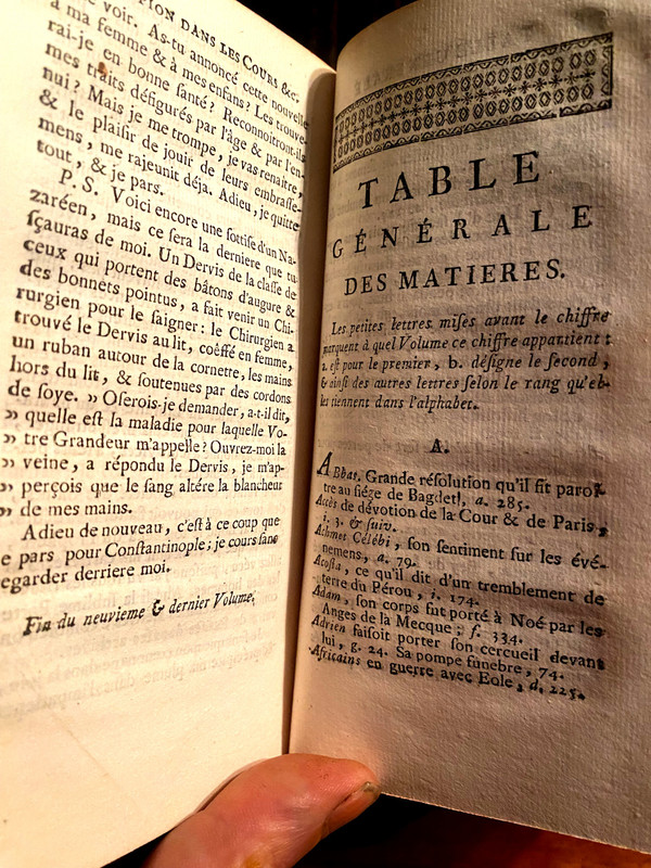 7beaux volumes in 12 . A Amsterdam 1756  :" l'Espion dans les Cours des Princes Chrétiens" , où Mémoires pour servir à l'Histoire de ce Siècle