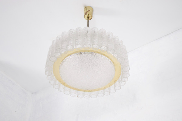Blown glass ceiling chandelier
