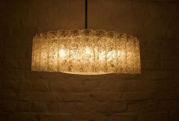 Blown glass ceiling chandelier